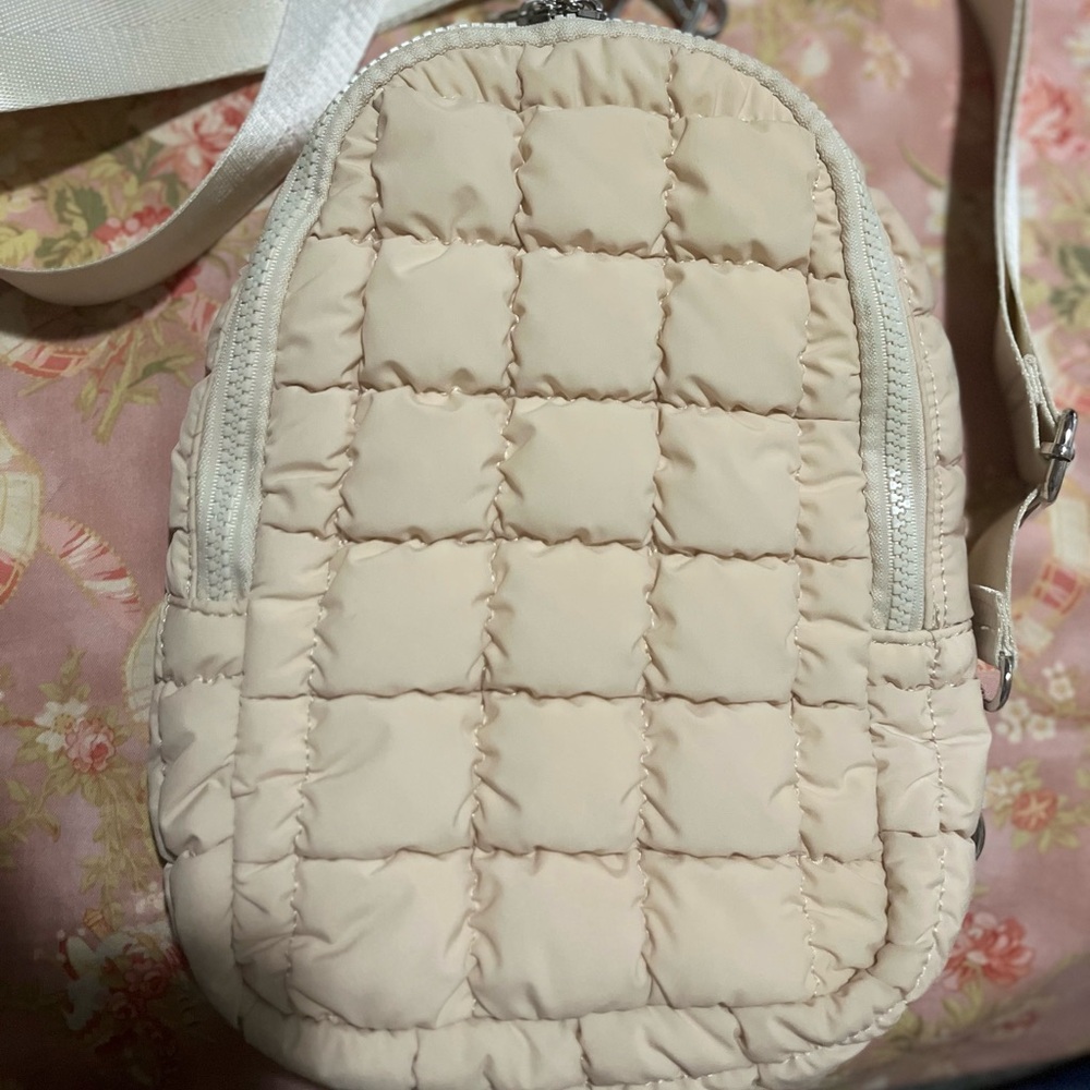 Cream Quilted Women's Bag